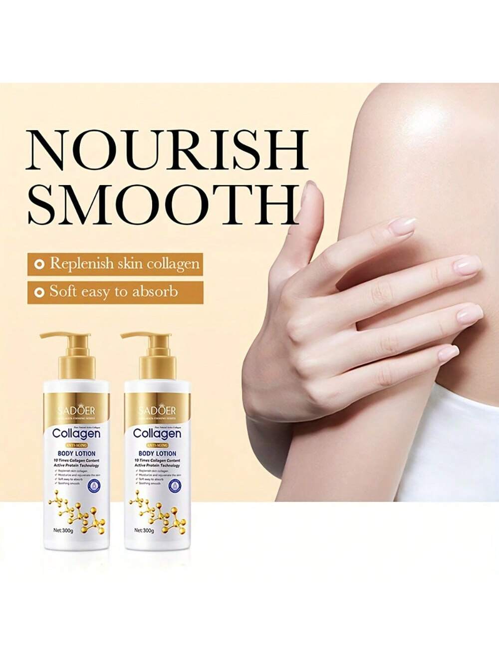 SADOER 300g Collagen Body Lotion Anti Aging Firming Cream