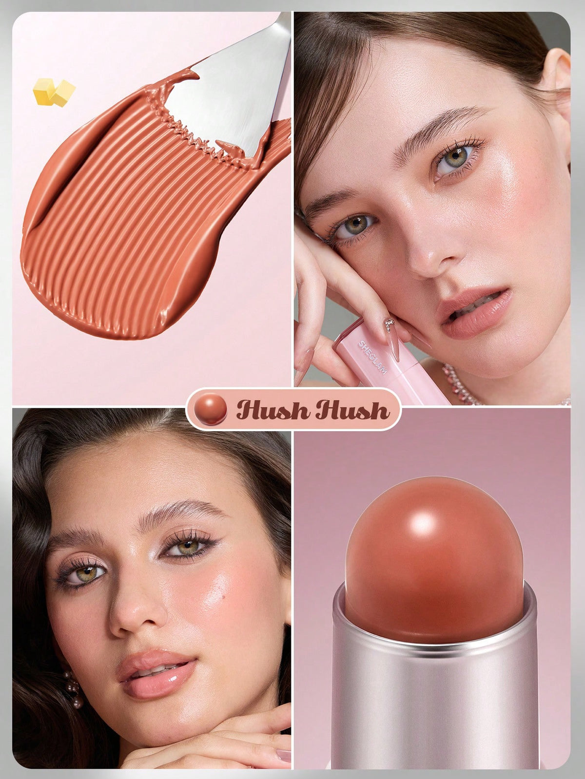 SHEGLAM Buttery Bliss Blush Stick Color Hush Hush