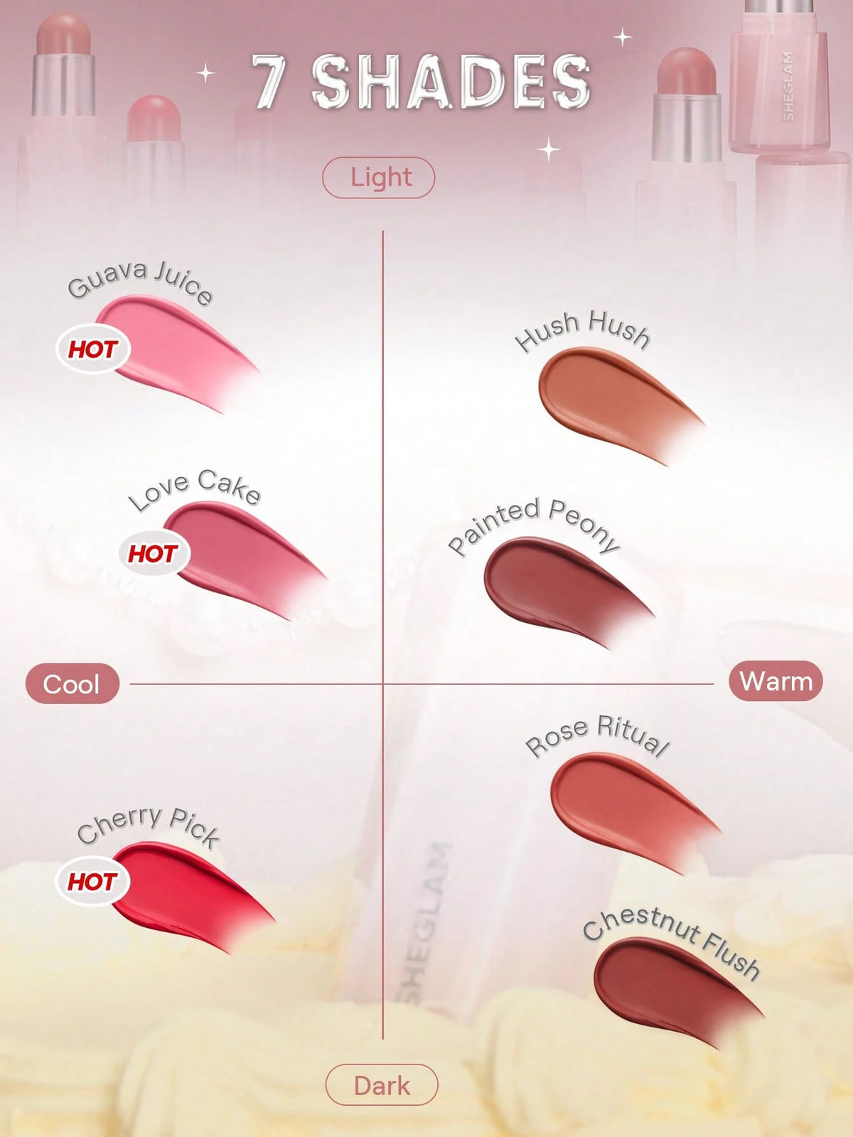 SHEGLAM Buttery Bliss Blush Stick Color Hush Hush