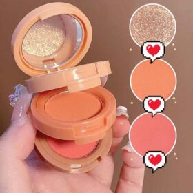 SHEIN SHEIN X Candylover89 3 Color Highlighter & Blush Palette #01