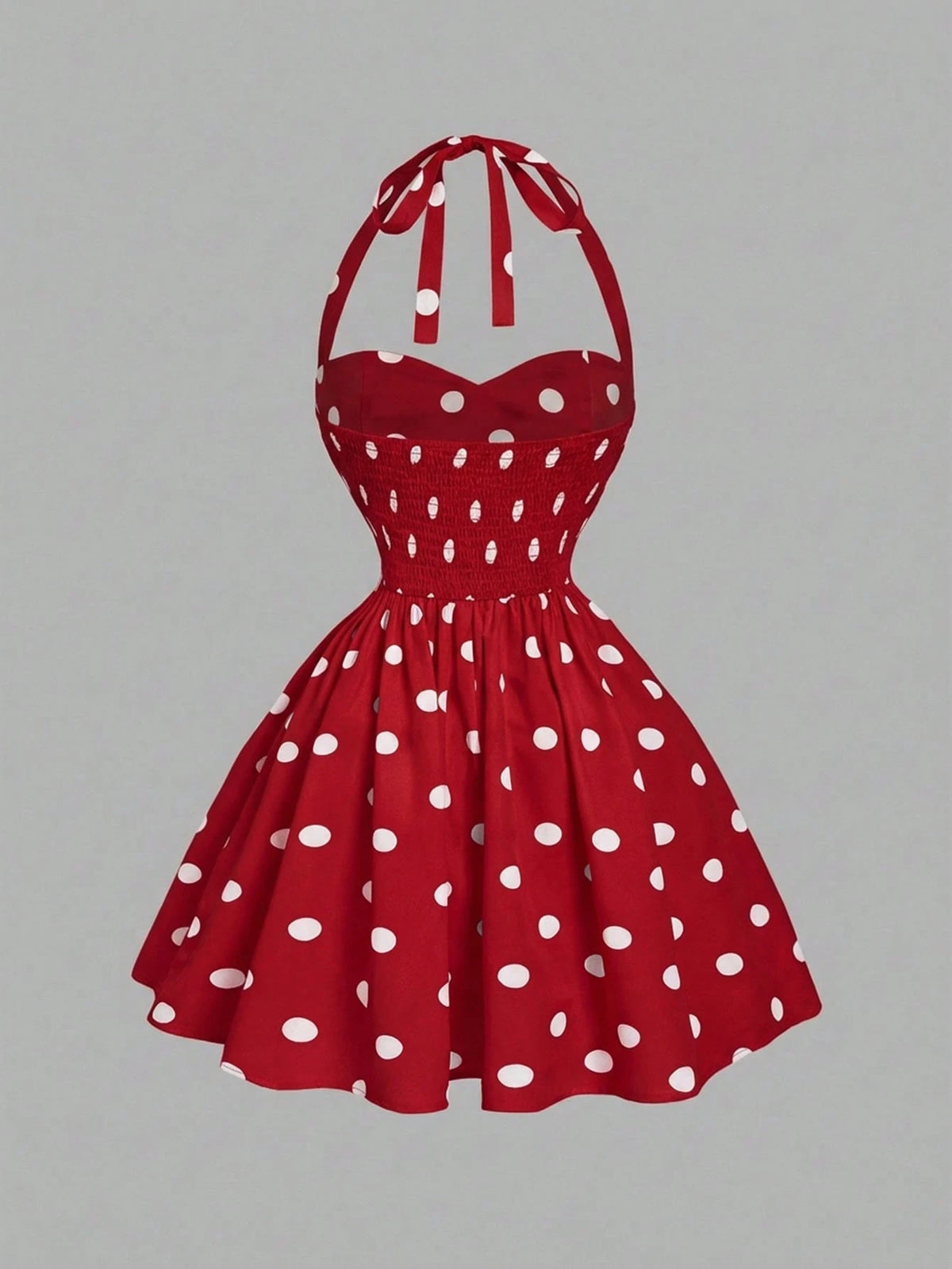 SHEIN MOD Women's Polka Dot Bandeau Long Dress