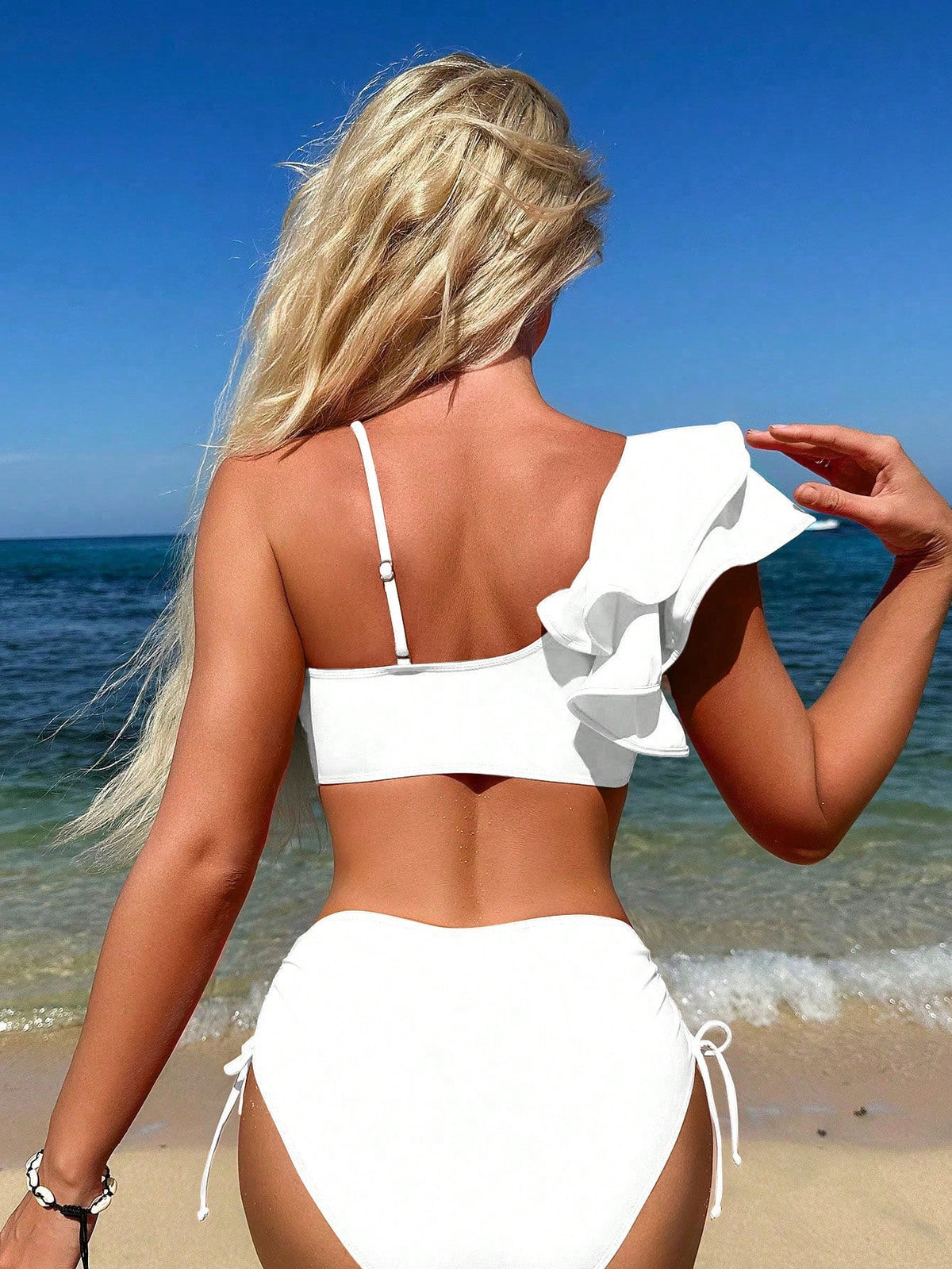 SHEIN Swim Spring Break Vacation Solid Color