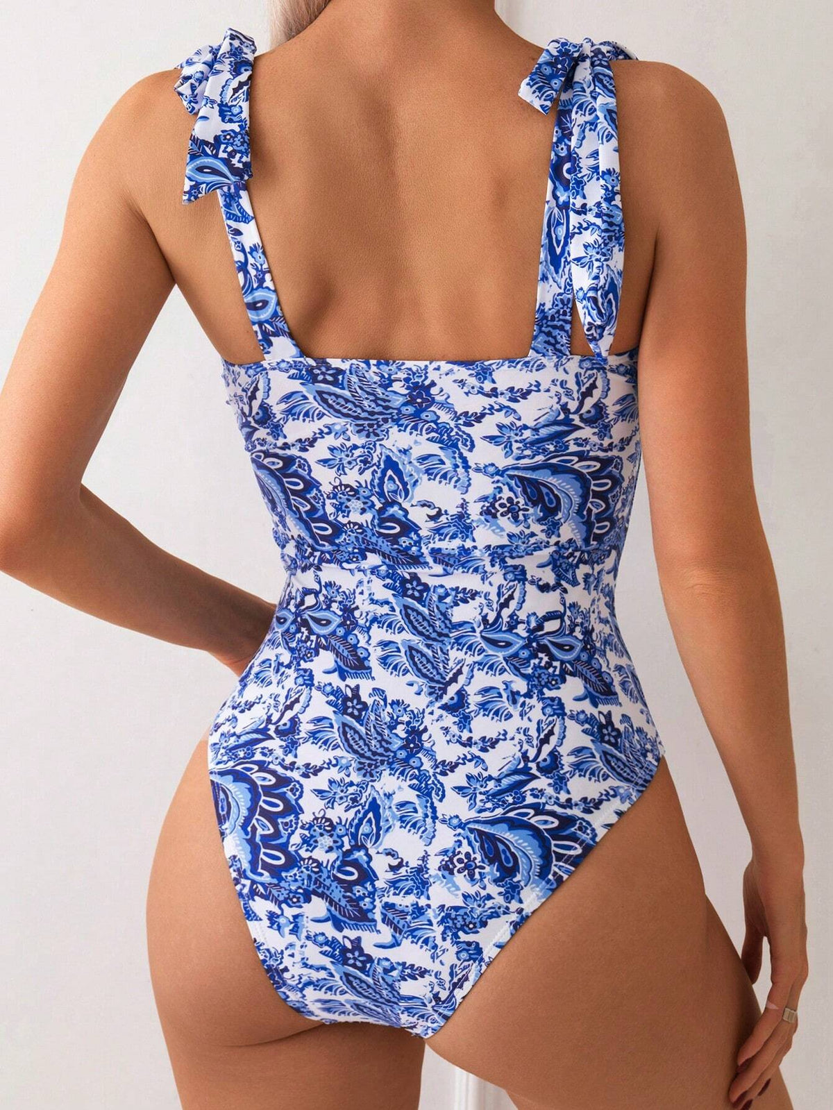 SHEIN Swim Vintage Printed One-Piece Swimsuit