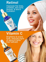 SHEIN Sefralls 60ml Skincare Face Serum Set - Vitamin C Serum For Radiance, Retinol