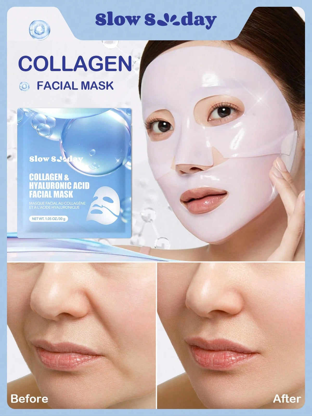 SHEIN SlowSunday Collagen & Hyaluronic Acid Facial Mask