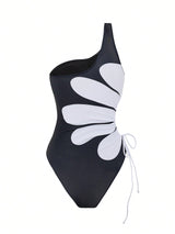 SHEIN Swim Vcay Spring Break Women's Beachwear Summer Outfit, New One Shoulder