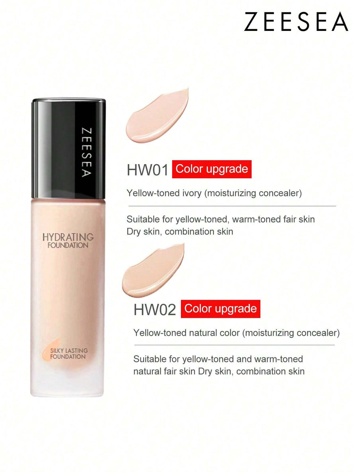 SHEIN Zeesea Long lasting silky liquid foundation #01