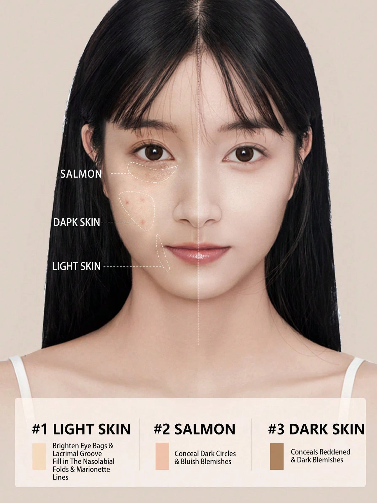 SHEIN Zeesea SOFT LIGHT TRI-COLOR CONCEALER