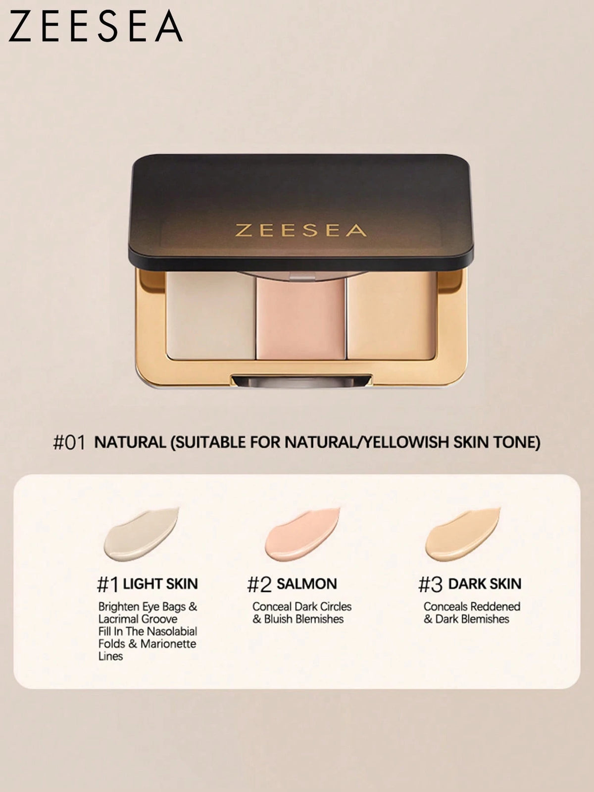 SHEIN Zeesea SOFT LIGHT TRI-COLOR CONCEALER