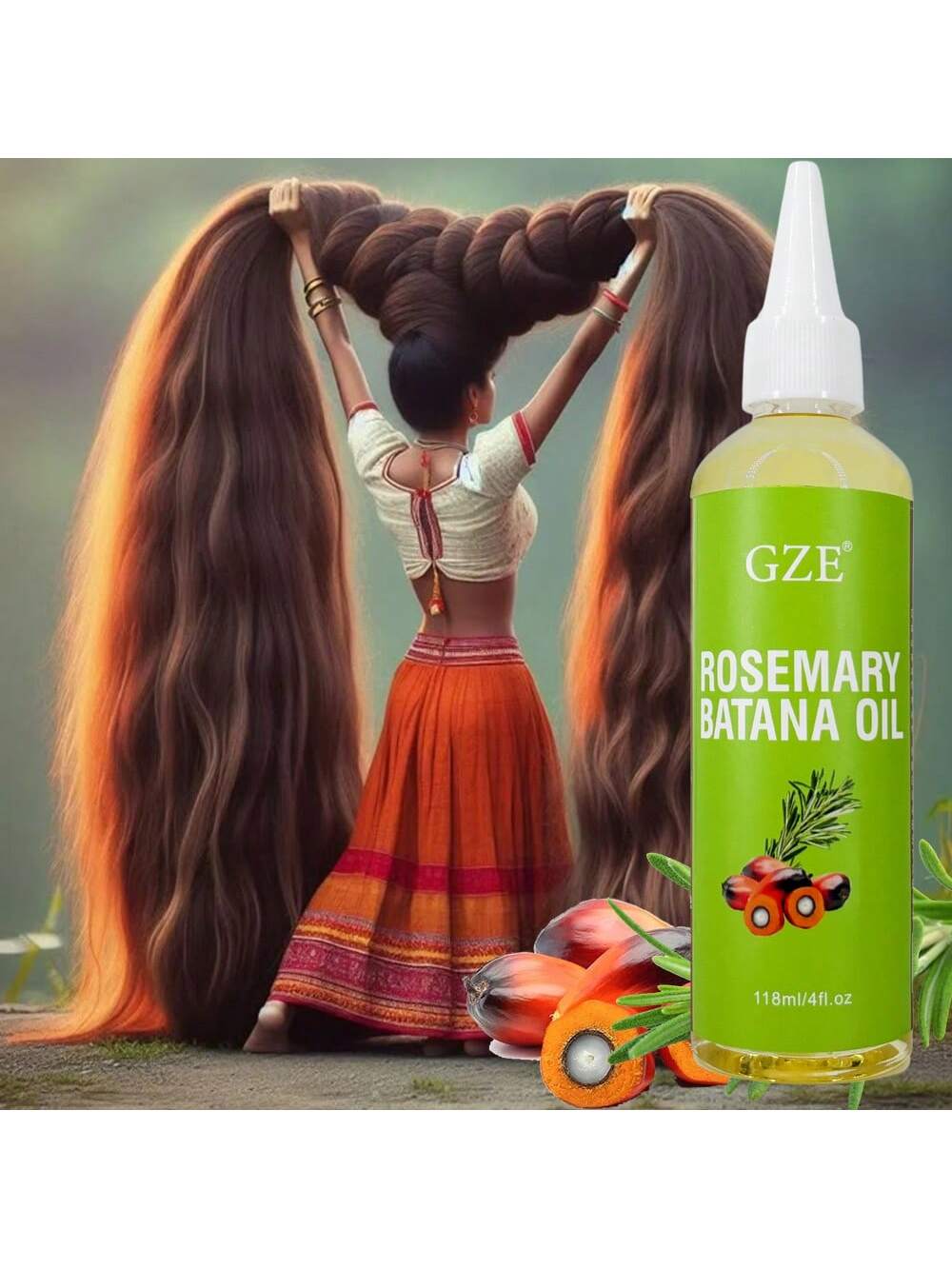 SHEIN GZE Rosemary Oil Batana Oil Hair Oil Deep Conditioning