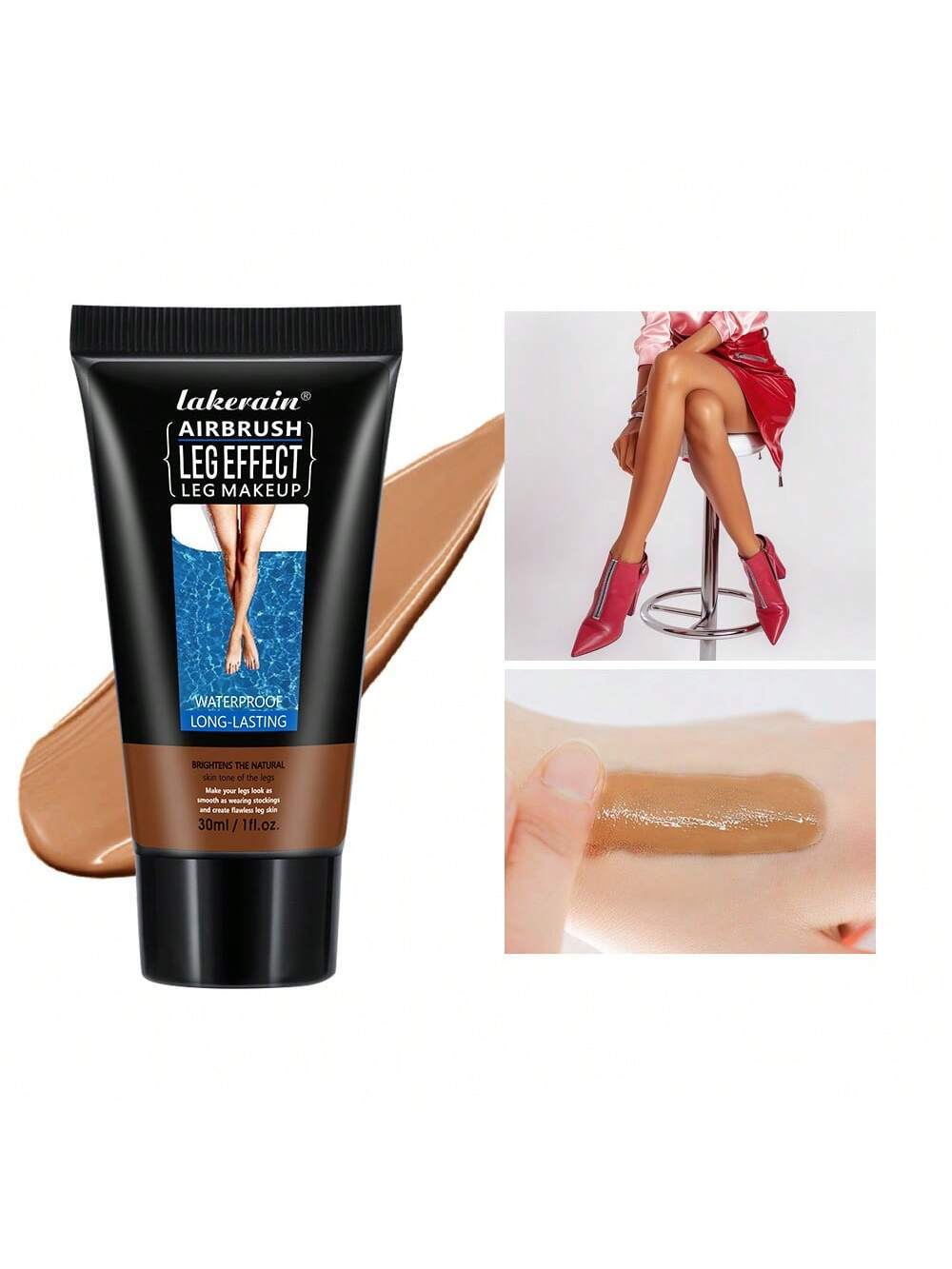 SHEIN Lakerain Leg Makeup, Brown-Gold Highlighter For Legs