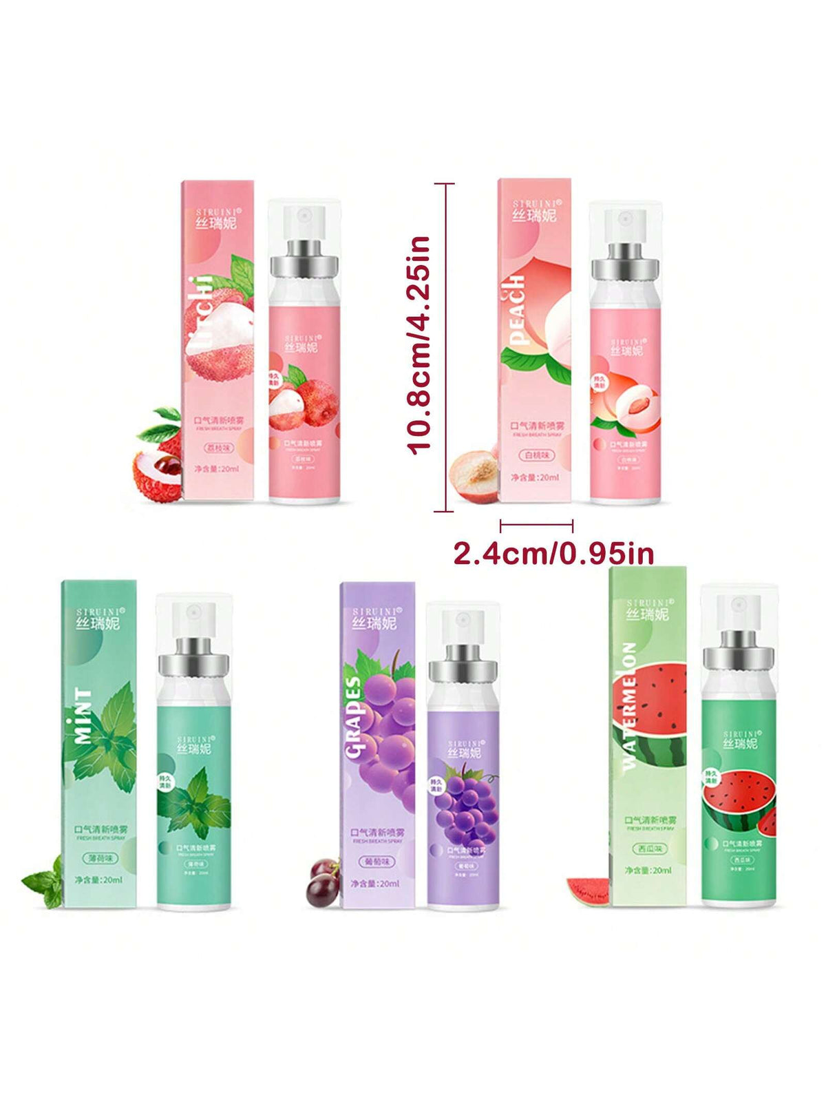 SHEIN Fruity Breath Fresheners,Cedarwood Oral Care For Bad Breath