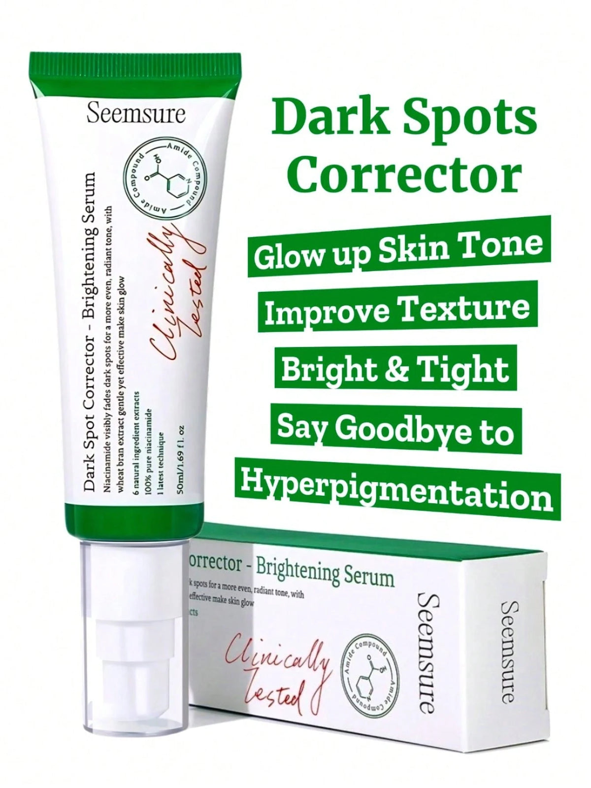 SHEIN seemsure Dark Spots Corrector Brightening Face Serum 50ml