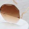 SHEIN Metal Rimless Rhinestone Edged Unisex Fashion Decorative Fashion Glasses
