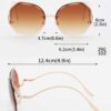 SHEIN Metal Rimless Rhinestone Edged Unisex Fashion Decorative Fashion Glasses