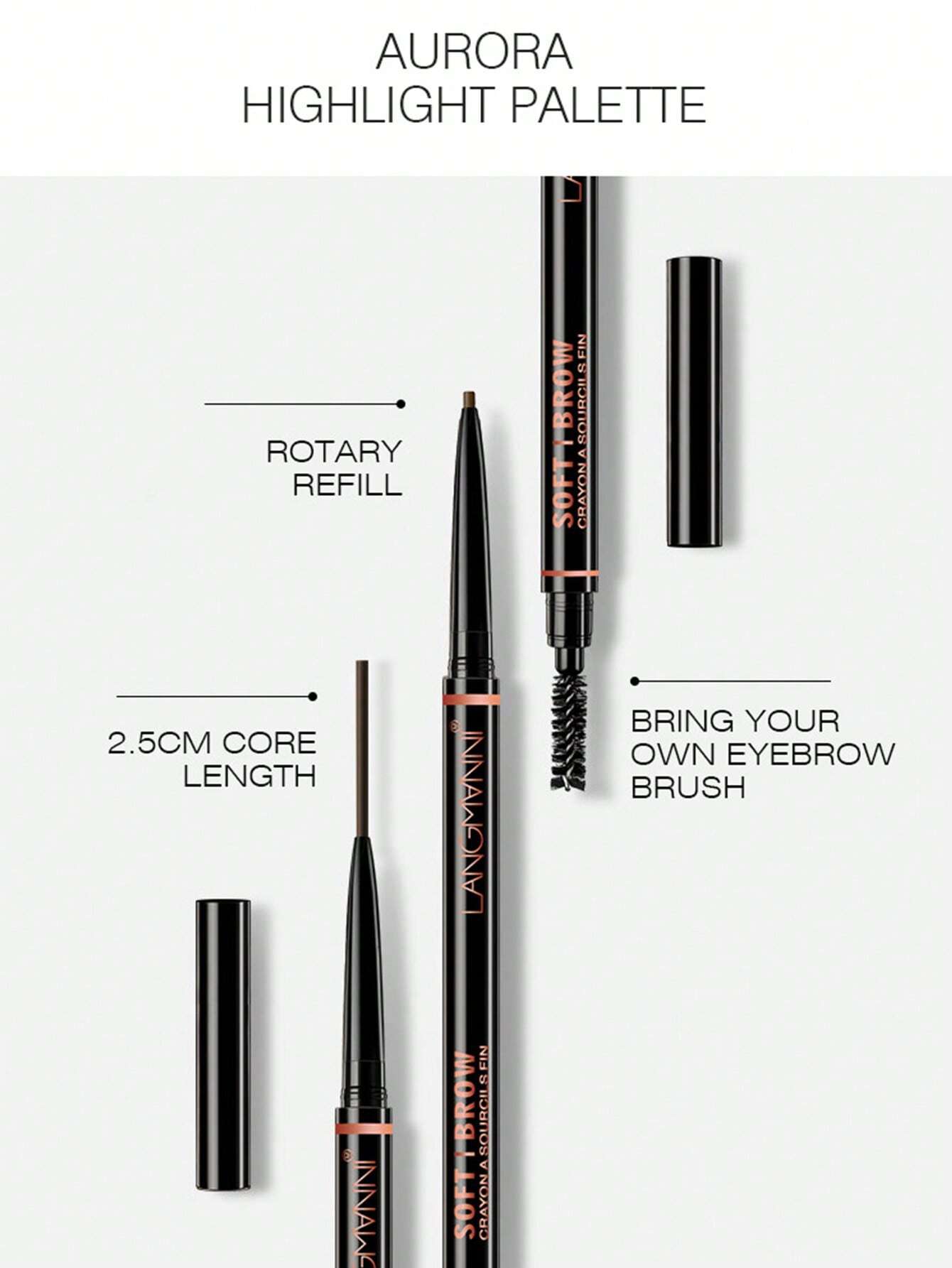 SHEIN 1.5MM Ultra-fine Wild Eyebrow Pencil, Smudge Proof For Brow Makeup - Image 3