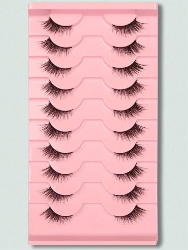 SHEIN 10pairs Natural Crossed Eyelashes With Cat Eye Effect