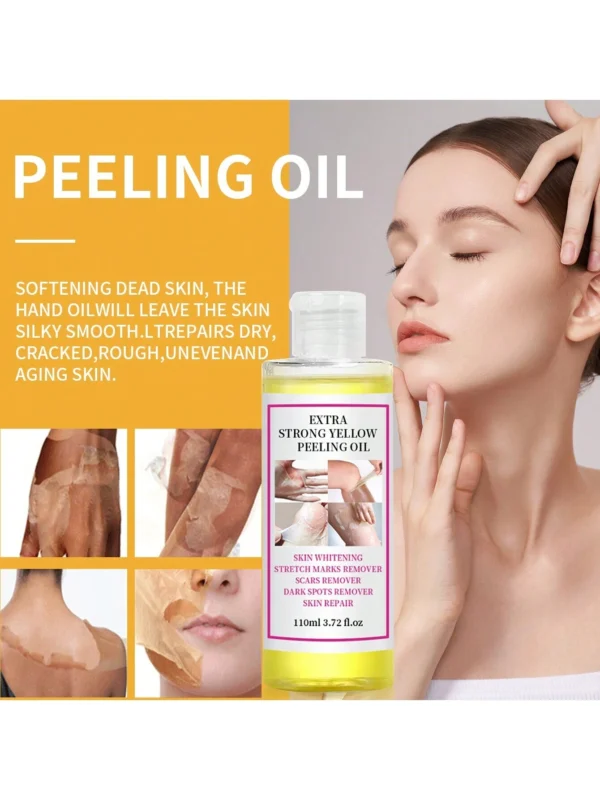 SHEIN 110ml Yellow Clay Peeling Oil - Exfoliating Oil, Lightens Spots, Brightens Skin for Face, Hands and Body Care