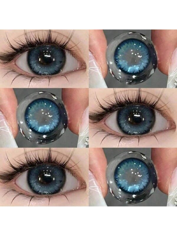 SHEIN 1 Pair Of Blue Natural Soft Contact Lenses