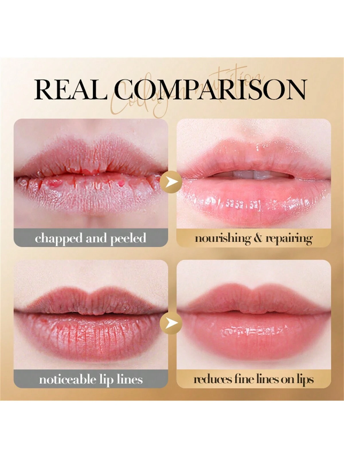 SHEIN 1Pc Collagen ANTI CRACKING LIP BALM Reduce Lip Wrinkles, - Image 3