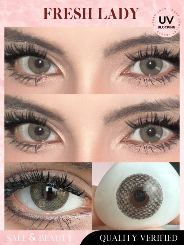 SHEIN 1 Pair Stunning Grey Eye Contacts Color Soft Contact Lens