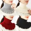 shein 1pc/Lot High Neck Detachable Collar Soft Knitted Warm Neck Wrap