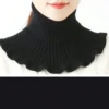 Women's High Neck Detachable Collar Soft Knitted Warm