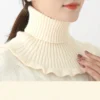 shein 1pc/Lot High Neck Detachable Collar Soft Knitted Warm Neck Wrap