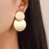 SHEIN 1pair Simple Geometric Mosaic Circular Drop Earrings