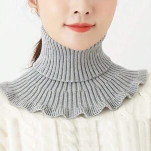 Alternative view of shein1pc/Lot Women's High Neck Detachable Collar Soft Knitted Warm Neck Wrap For Autumn, Winter, Daily Wear Accessories Women