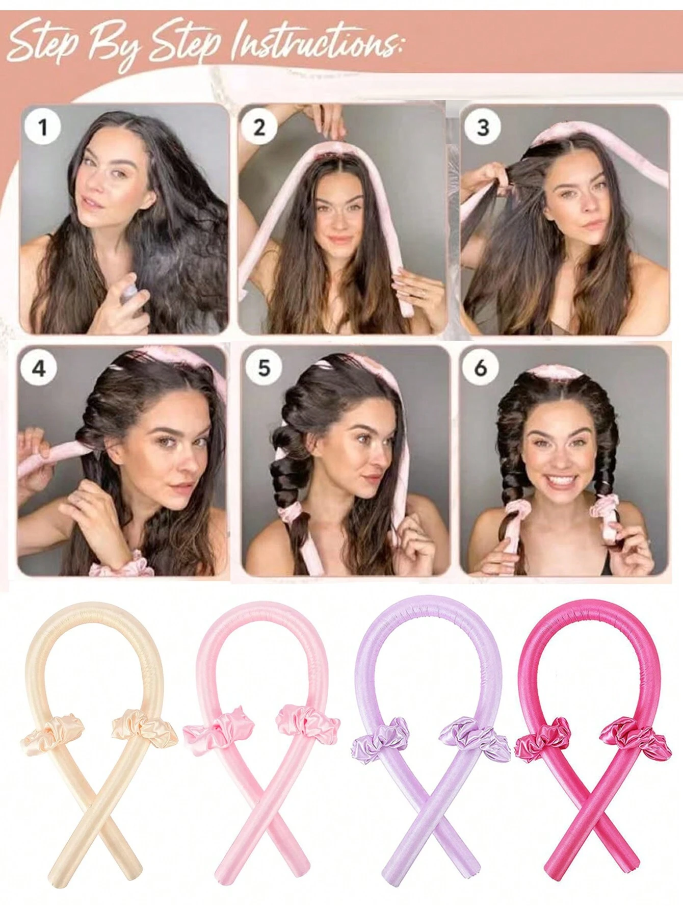 SHEIN 1pc Heatless Hair Curlers For Long Hair - Image 2