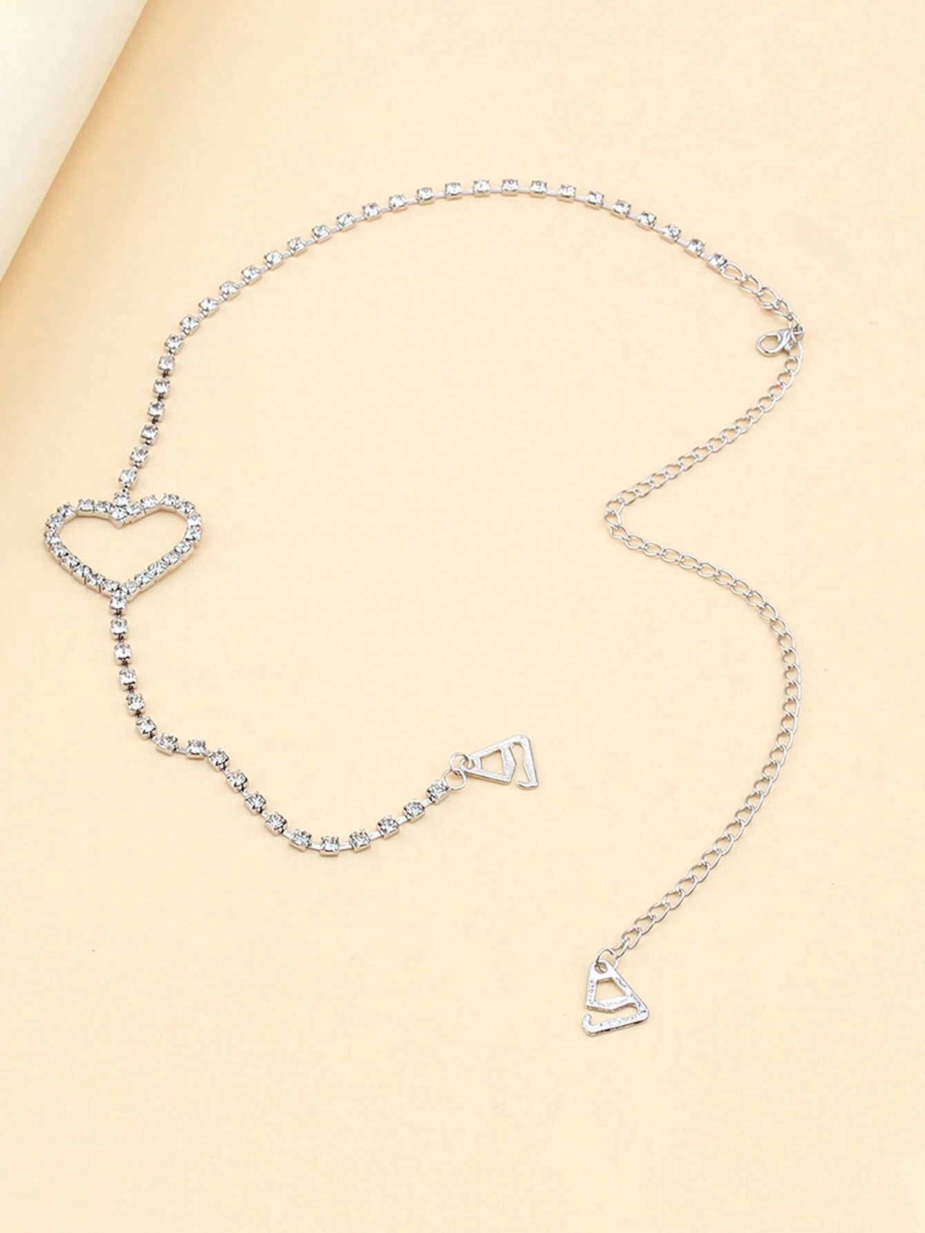 shein 1pc Women's Invisible Bra Strap With Metal Heart-Shaped Decor Shoulder Chain - Image 3