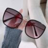 SHEIN 1pc Women's Square Fashionable Metal Frame Stylish Fashion Glasses