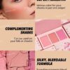 SHEGLAM Sweet Cheeks Blush Trio-Private Cabana 3-Clolor Powder Blush Palette Long Lasting High Pigment Pink Brown Rosa Blush