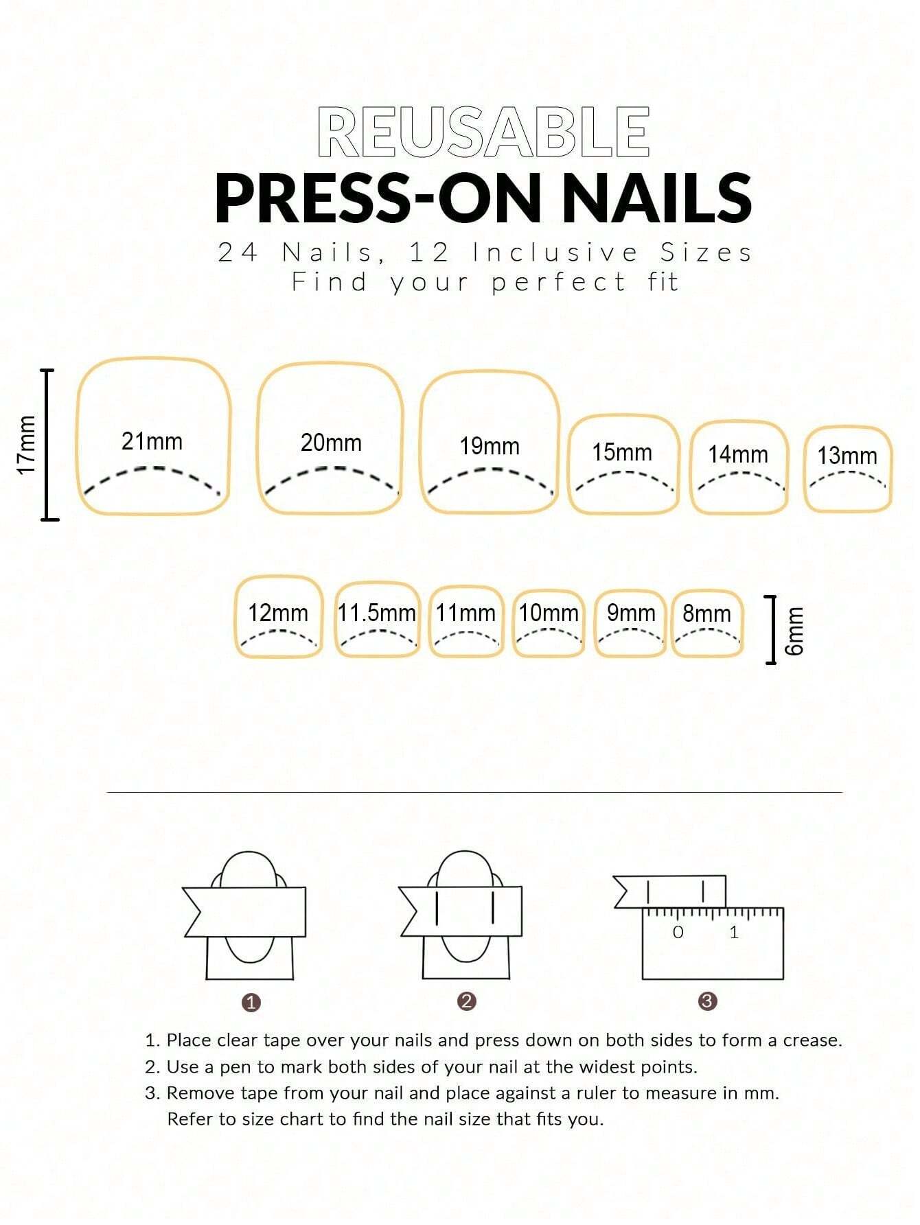 SHEIN 24/48pcs/Set Minimalist Daily Wear Press On Nails - Image 4