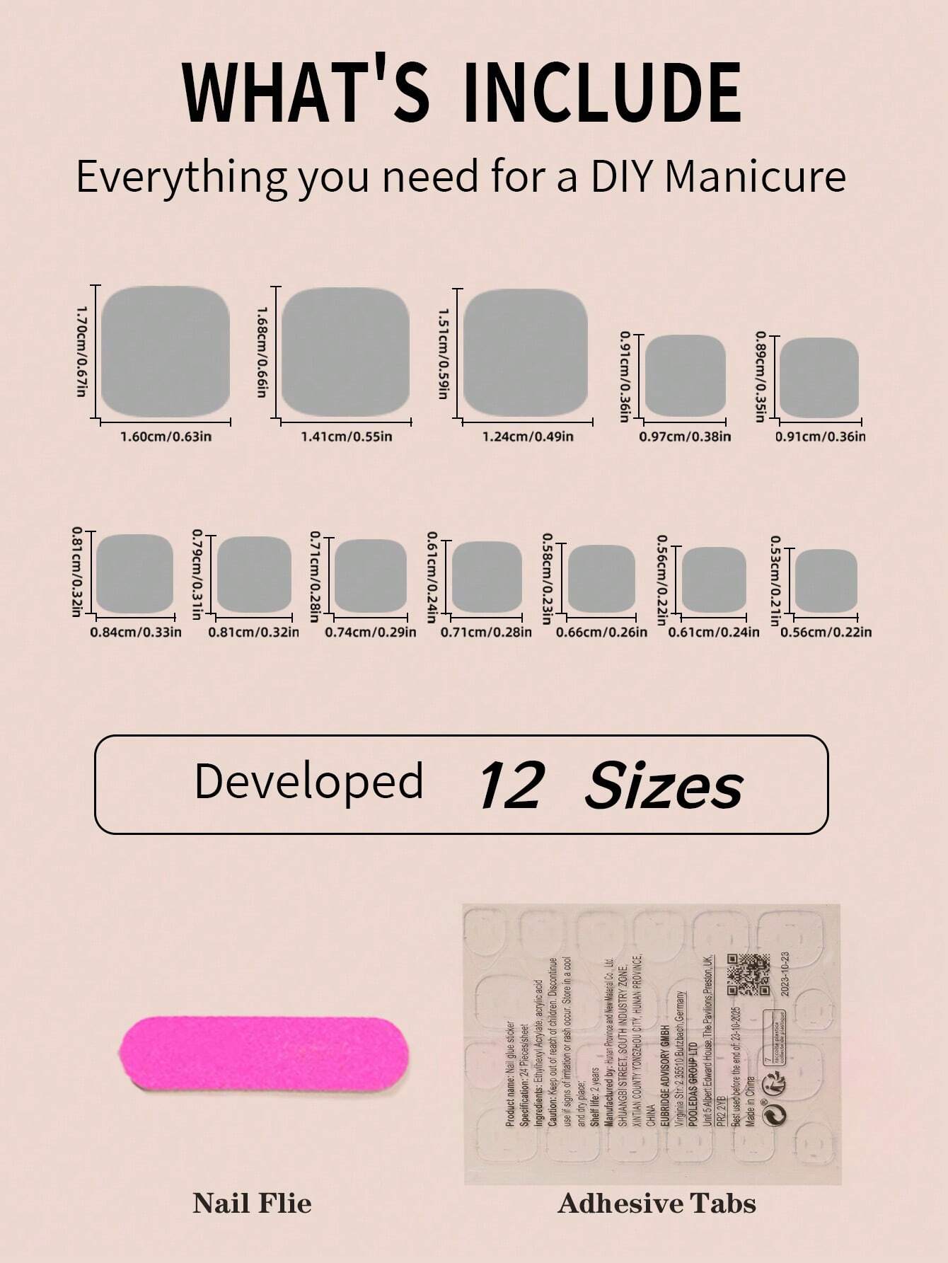 SHEIN 24PCS Soft Pink Gradient Toe Nails - Image 3