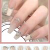 SHEIN 24pcs Long Coffin Shape False Nails