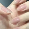 SHEIN 24pcs Nude Elliptical Press On Nails