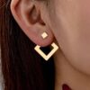 SHEIN 2pcs/A Pair Of Light Luxury Style Minimalist Diamond