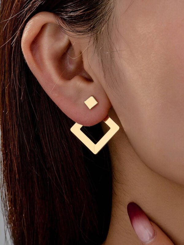 SHEIN 2pcs/A Pair Of Light Luxury Style Minimalist Diamond