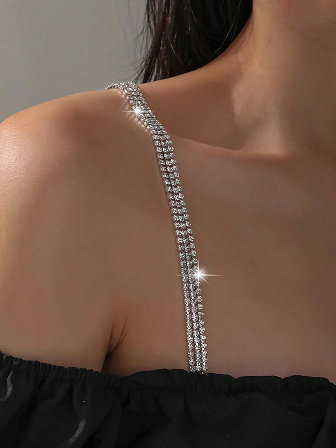 shein 2pcs/Pair Bra Straps Metal Racerback Underwear Bra Strap