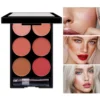 SHEIN 6-color Matte Blush Palette With Brush