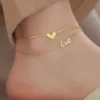 SHEIN A High-End Anklet Love Love Double-Layered Anklet