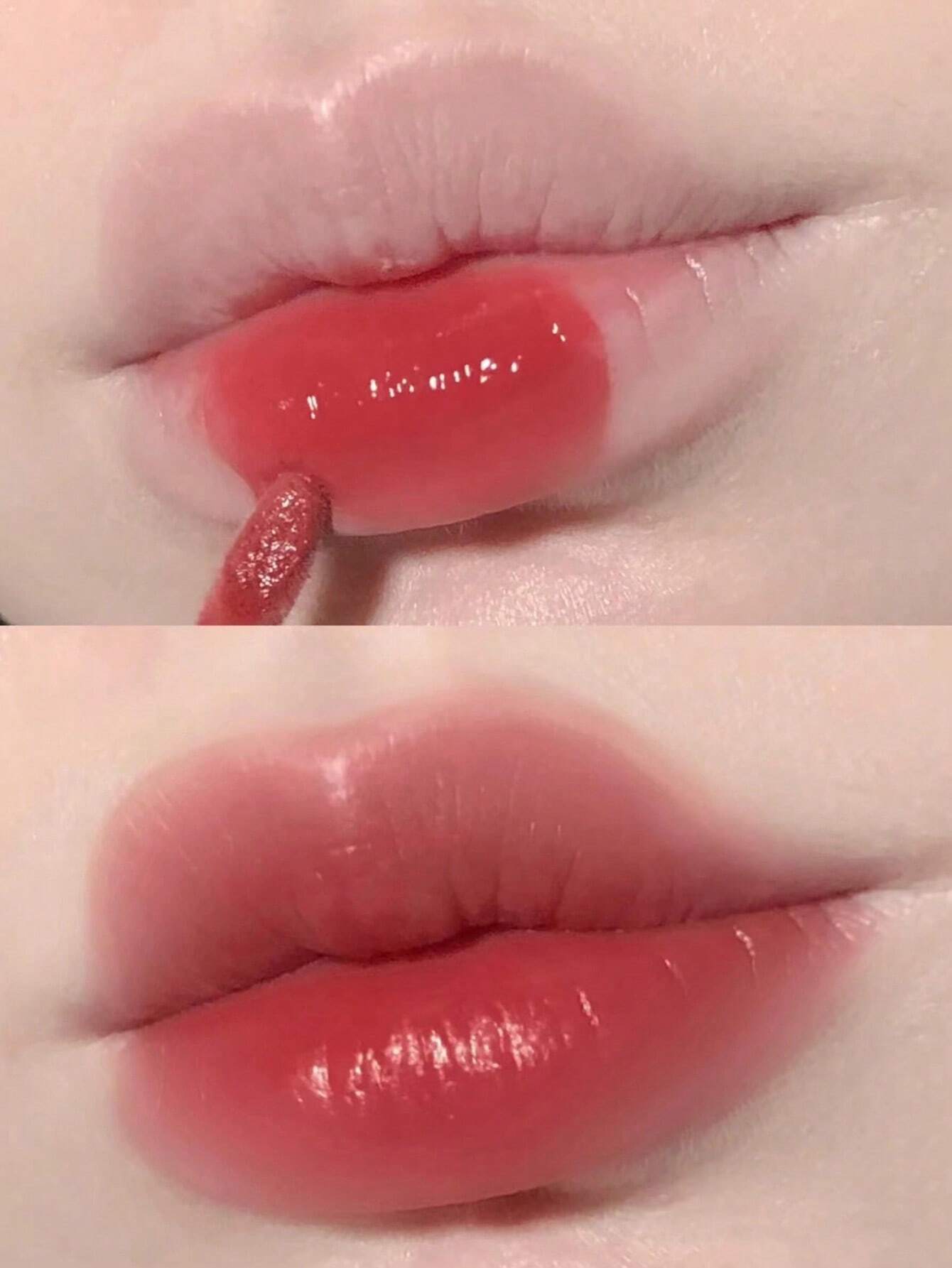 shein DAIMANPU Water Gloss Lip Glaze,Milk Bottle Design Non-Fading Moisturizing Long-Lasting Liquid Lipstick Lightweight Texture Lip Glaze