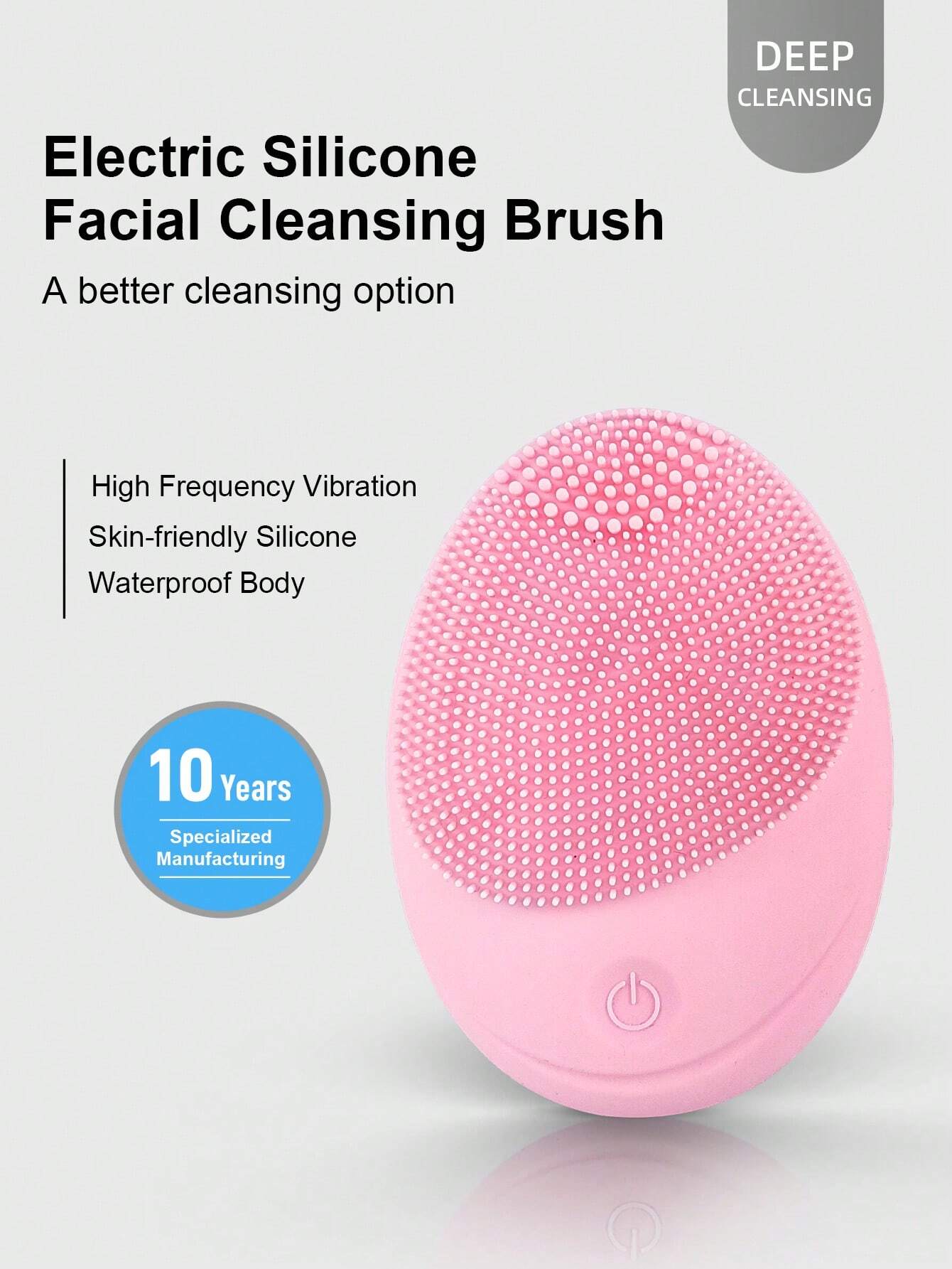 Electric Soft Silicone Tooth Facial Cleanser, Facial Cleansing Brush, Vibration Facial Cleansing Brush, For Deep Cleansing, Gentle Exfoliation And Massage - Image 2