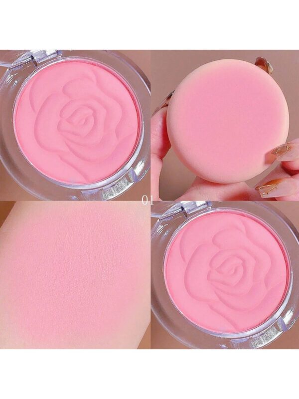 Flower Pattern Matte Blush, 1pc Long-Wearing Smudge Proof Face Makeup Product