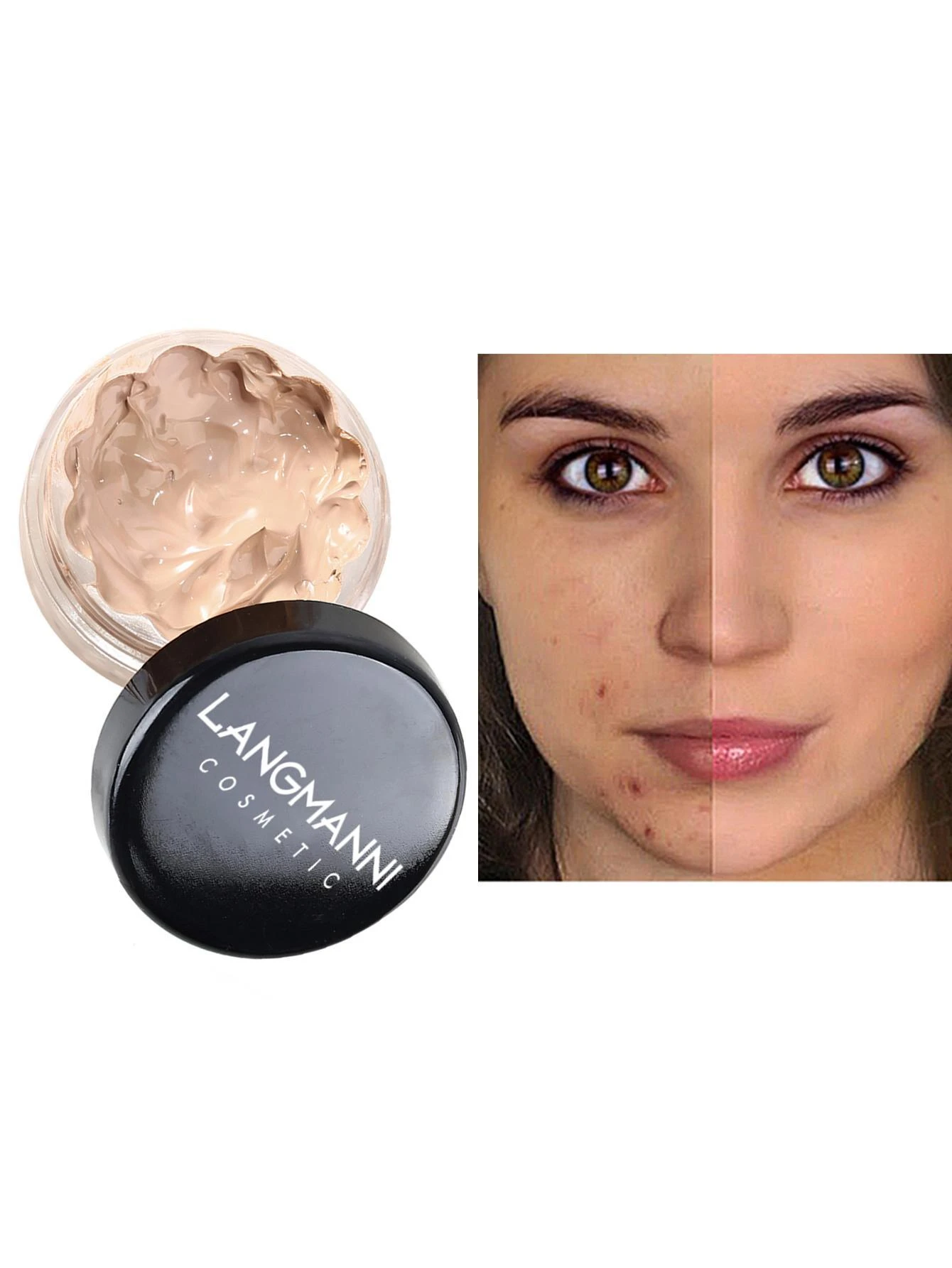 shein LANGMANNI Concealer Foundation Professional Full Cover Matte Base Make Up Waterproof, Moisturizing And Brighten