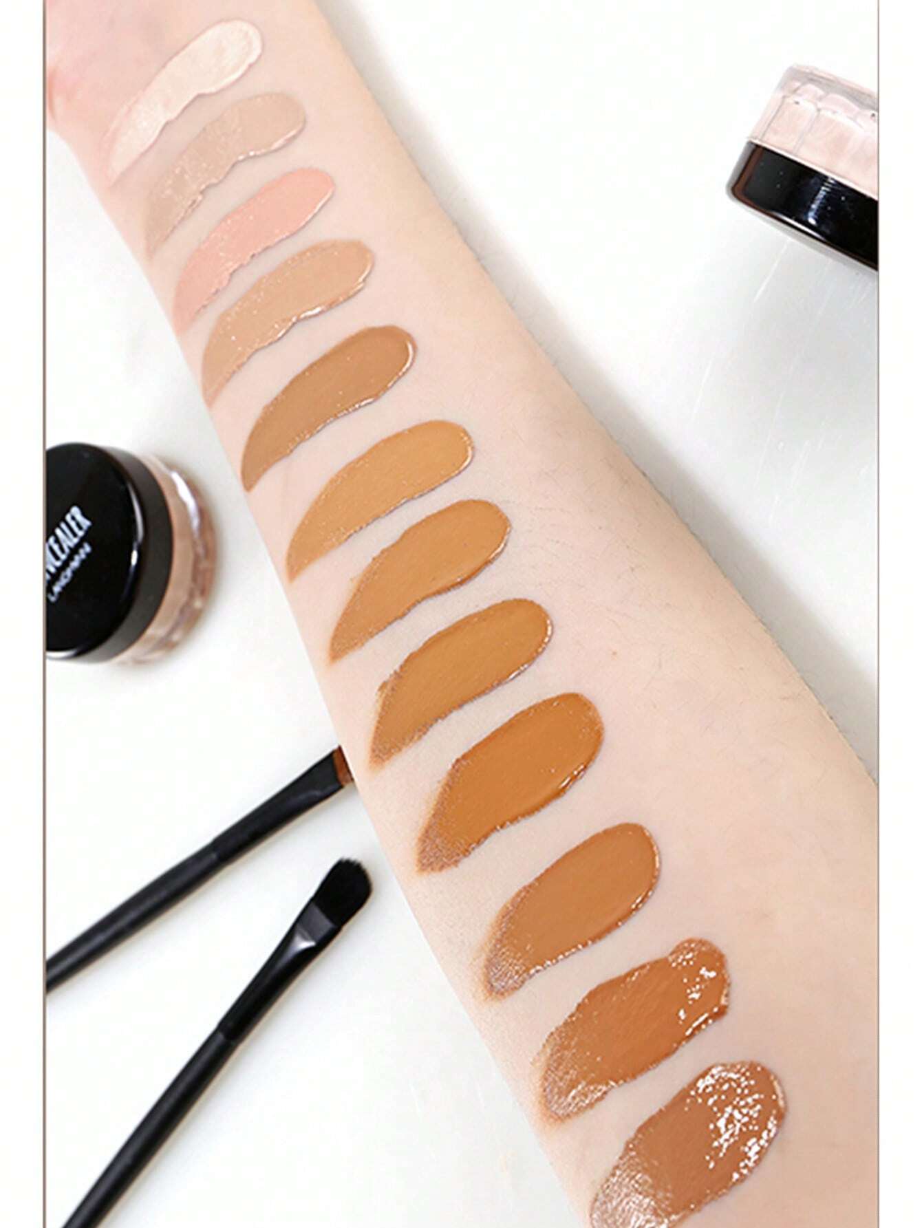 shein LANGMANNI Concealer Foundation Professional Full Cover Matte Base Make Up Waterproof, Moisturizing And Brighten