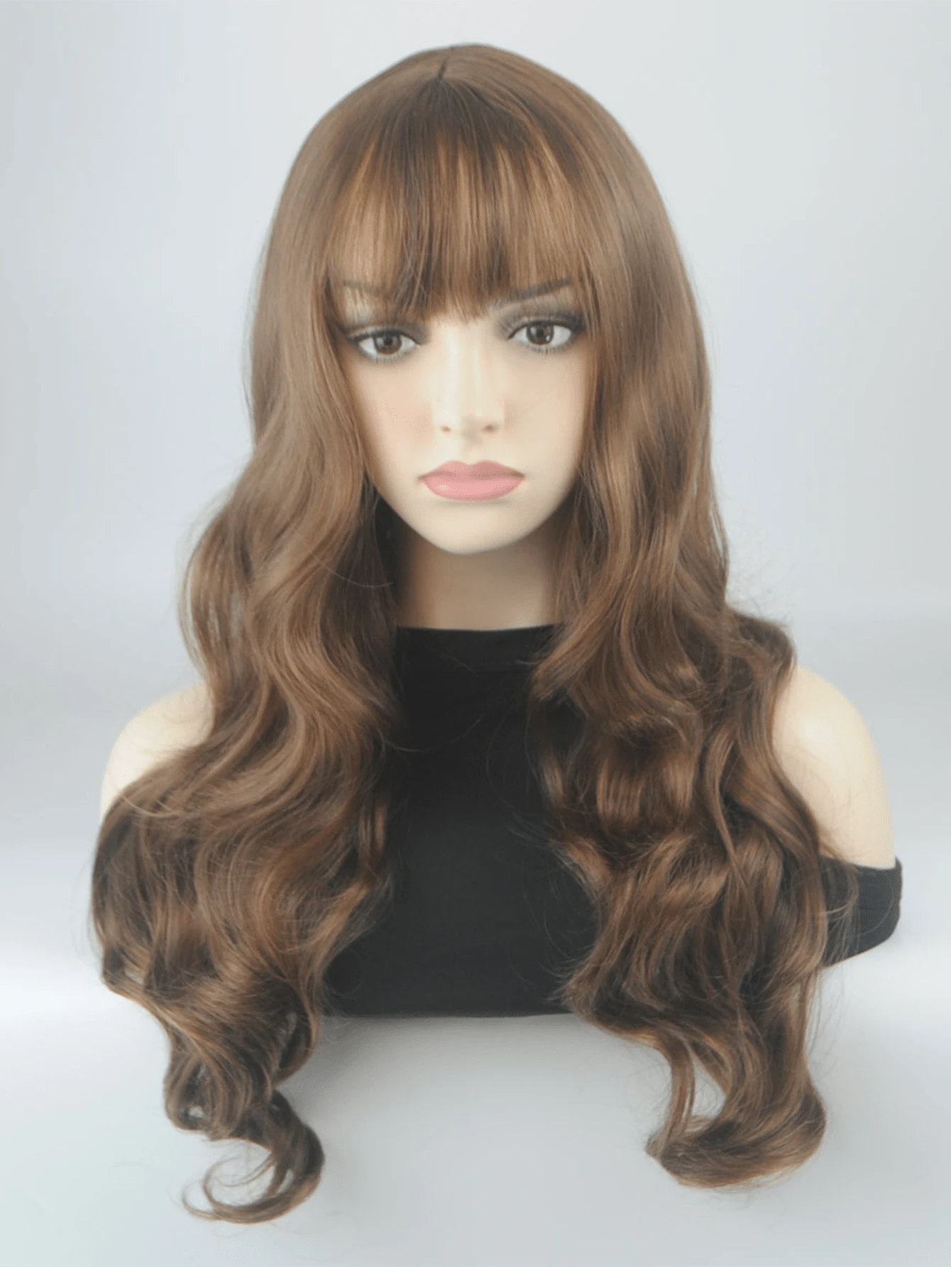 SHEIN Light Brown Long Wavy Wig