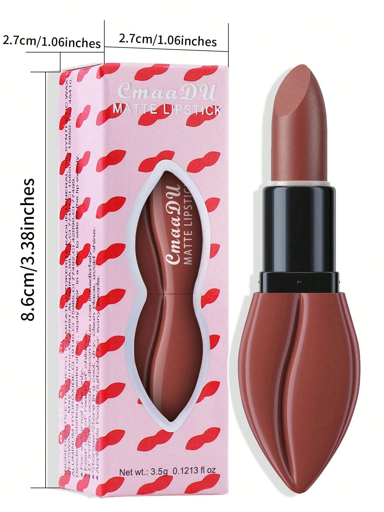 SHEIN ong-lasting Non stick Cup High Pigment Velvet Matte Lipstick
